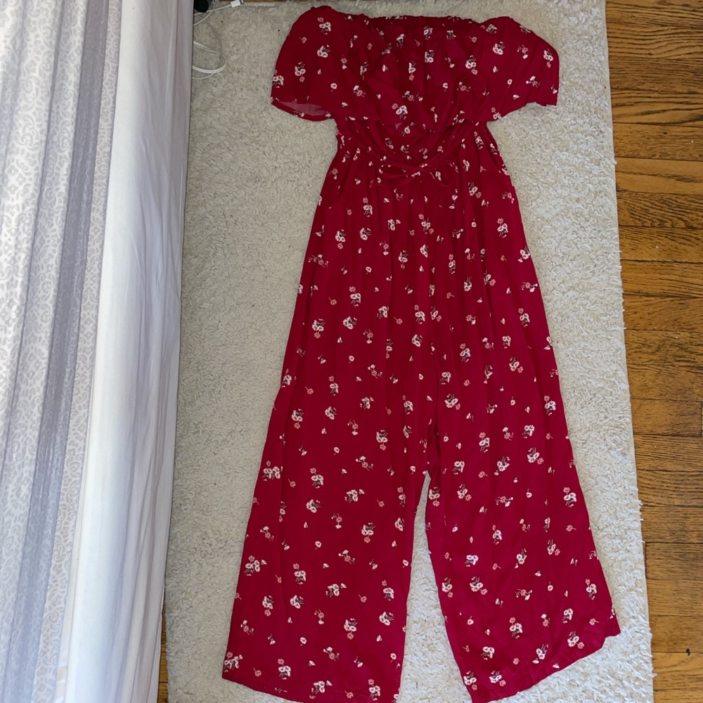 Red Hollister Romper Medium